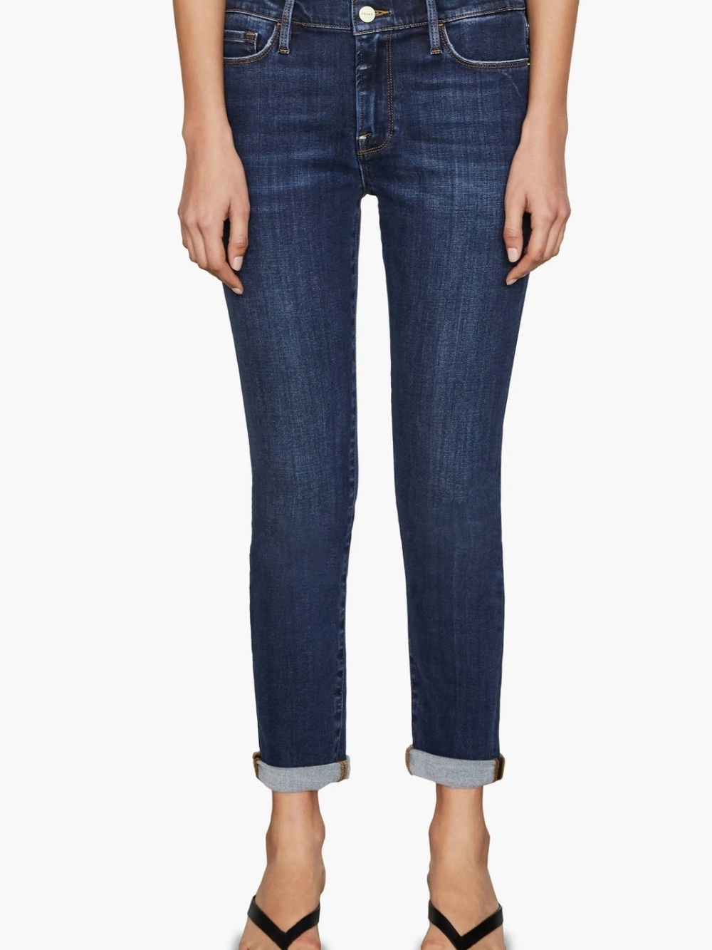FRAME DENIM Dark Indigo Skinny Boyfriend Jeans Size 29